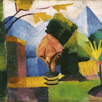 August Macke, Garten am Thuner See, 1914