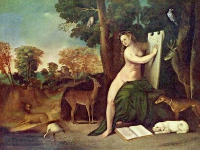Dosso Dossi, Paesaggio con Circe e i suoi manti  
