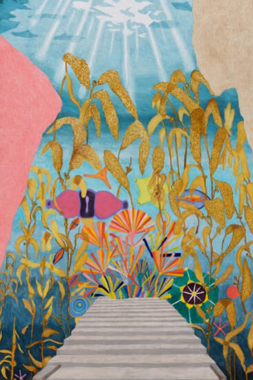 Cecilia Vicuña, Polvo del Sahara/ Saharan desert dust (detail), 2026. Courtesy of Lehmann Maupin