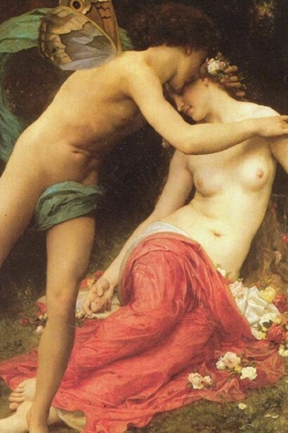 William Adolphe Bouguereau,Flora and Zephyr
