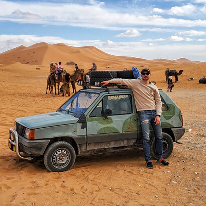 Nel deserto prima di raggiungere il Senegal, Africa