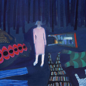 Tom Hammick, Continuous Present, Dona Isabel in the Forest, 2015, Oil on canvas (c) Tom Hammick, Courtesy of Flowers Gallery London and New York