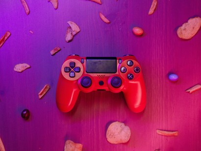 A game controllers on a tabletop, reflecting the public tendency to link digital entertainment with acts of youth violence