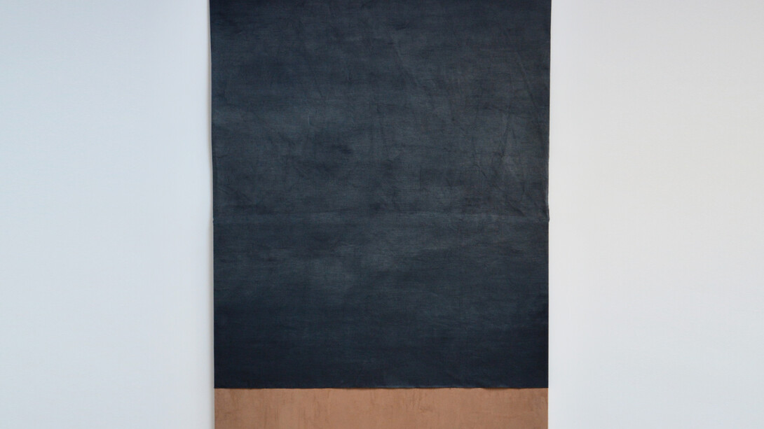 N. Dash. Untitled, 2013. Pigment, acrylic medium, linen, adobe, jute, wood support. 99 x 60 in. (251.5 x 152.4 cm)