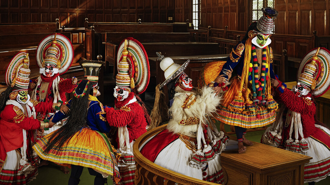 Vivek Vilasini, Scuffle in the assembly (detail), 2026. Courtesy of Sakshi Gallery