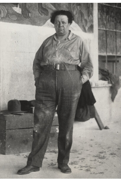 INP - Unknown photographer, “Diego Rivera - “Red” Murals Causes Artists Removal from Radio City”, May 9, 1933, silver gelatin print on glossy fibre paper