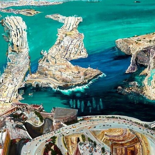 Olive Ayhens,
Deep Time/Malta (detail),
2009
,Oil on canvas, 53 x 47 inches. Courtesy of the artist and Bookstein Projects