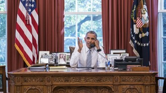 Barack Obama en el despacho oval