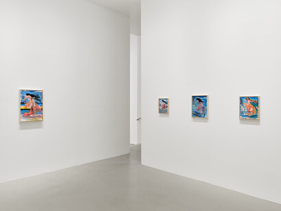 Albert Oehlen, Endless summer, vue d'exposition. Avec l'aimable autorisation de la Galerie Max Hetzler