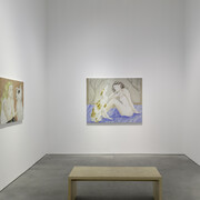 Tanya Merrill, What does the dog say? Exhibition view. Courtesy of 303 Gallery
