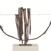 Alberto Ghinzani, Sull'acqua, 1976, bronzo, 76 x 122 x 6 cm 