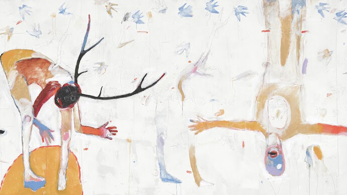 Rick Bartow, The magical mind in rural America (detail), 2015. Courtesy of De Young Museum
