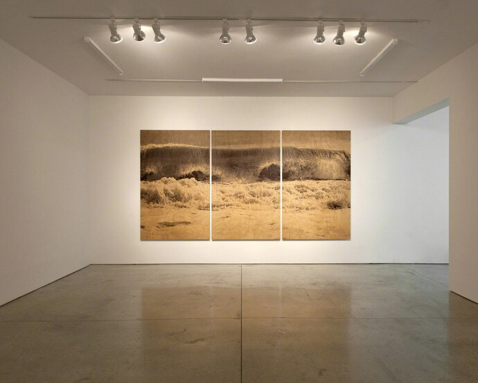 Clifford Ross. Wood Waves, Exhibition view. Courtesy of Ryan Lee