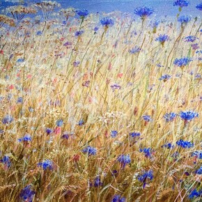 Cornflowers II, acrylic on canvas, 21 x 14. Courtesy of Osborne studio gallery