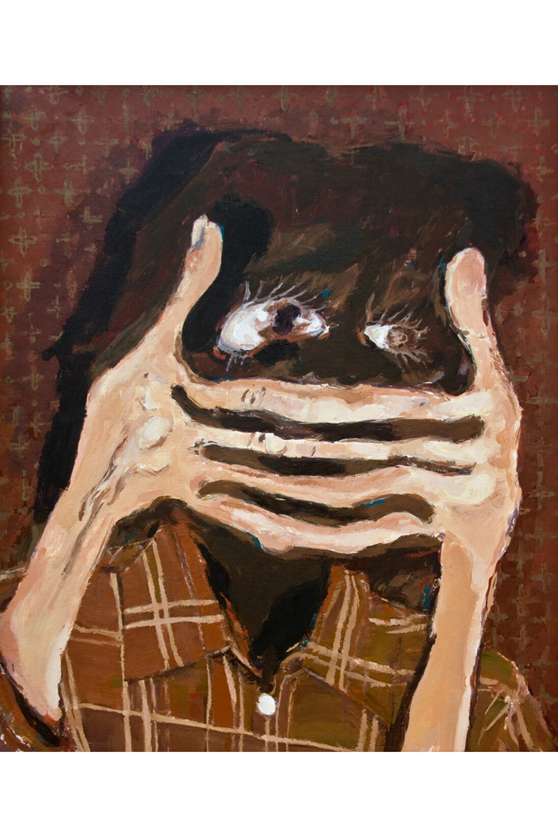 Micha Patiniott, “Spooky Hands”, 23 1/2” by 20” oil on linen, 2008. Copyright: Micha Patiniott. Courtesy: Anna Zorina Gallery, New York City