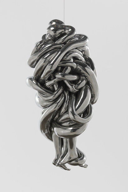 Louise Bourgeois (1911 - 2010), The Couple 2007-09, Cast and polished aluminum, 61 x 30 x 26 inches, 154.9 x 76.2 x 66 centimeters ©The Easton Foundation