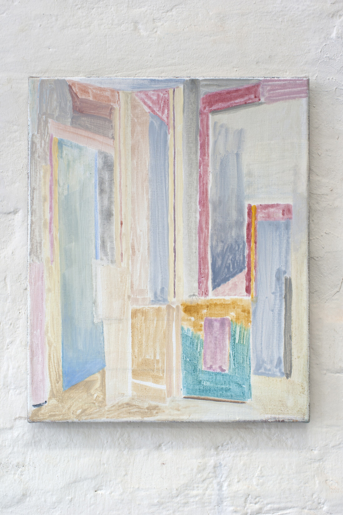 Tobias Buckel, Interior, 2015 watercolor, vinyl on canvas, 46 x 38 cm © Peter von Kant and the artist