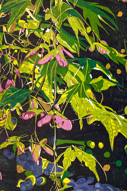 Jean Gumpper, Japanese maple (detail). Courtesy of William Havu Gallery