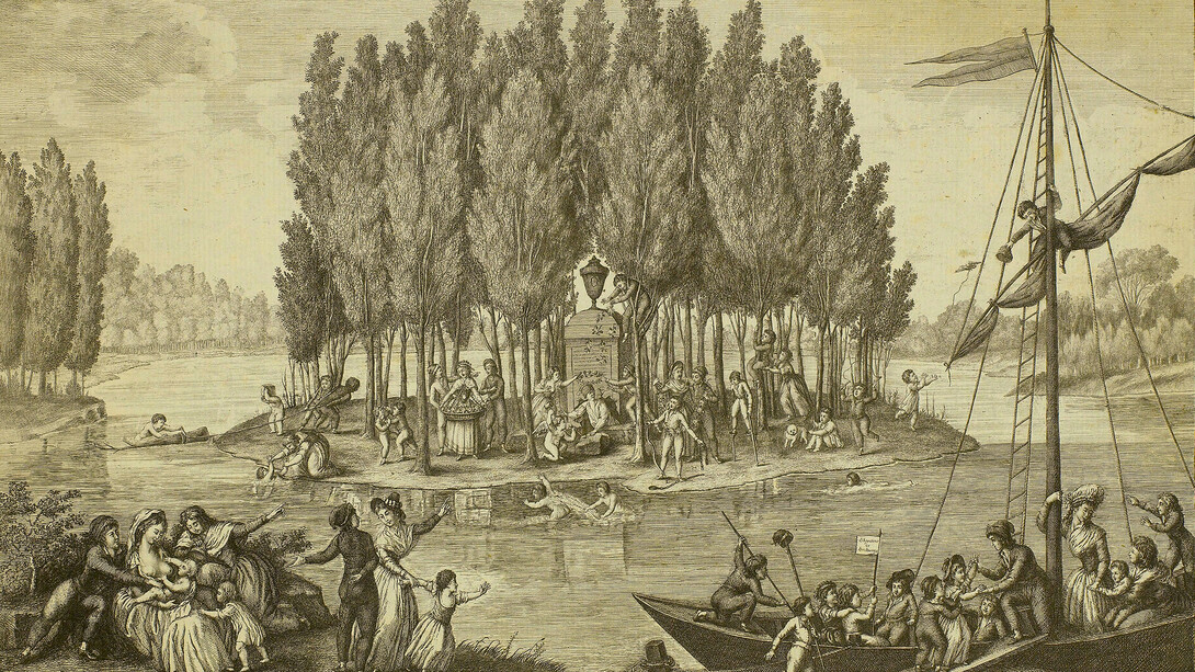 Resurrección de Jean-Jacques Rousseau, Christian Gottlieb Geissler (1794)