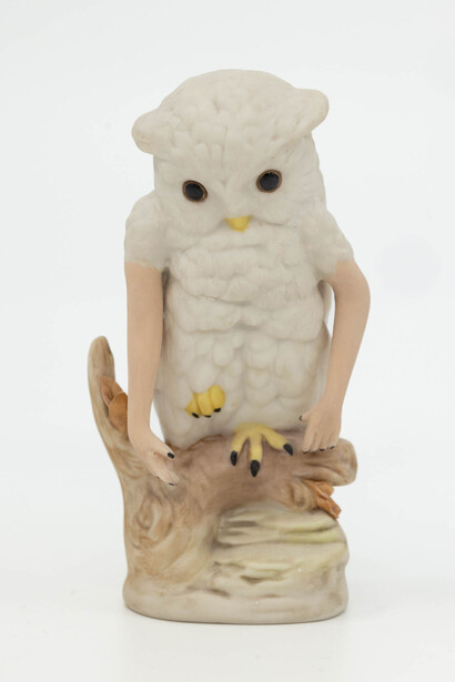 Debra Broz, Slightly human: owl, 2024. Courtesy of Track 16 Gallery