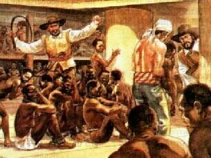 Escravos sendo açoitados. Se ficássemos apenas na complexidade da história, estrutura da narrativa e personagens, o livro já seria brilhante