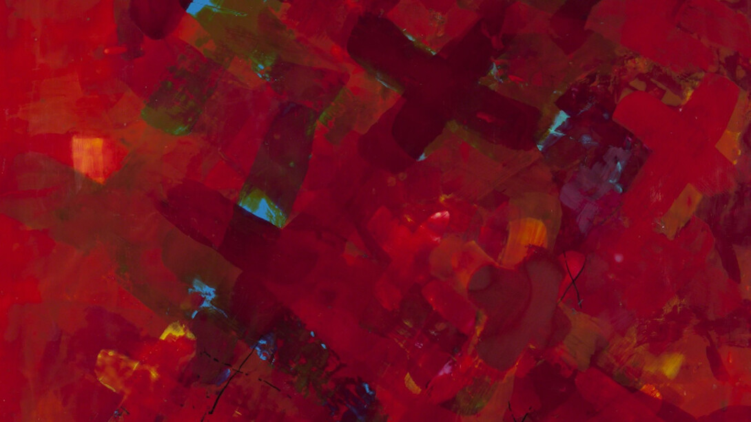 Lisa Pressman, Red Space, 2017. Courtesy of J. Cacciola Gallery