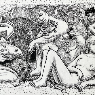 Guy Colwell, Animal box, 2023. Courtesy of La Luz de Jesus Gallery