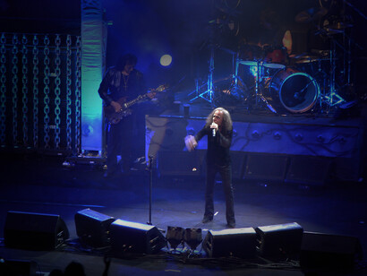 Dio, Appice y Tomy Iommi durante un concierto el 15 de mayo de 2009