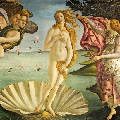 Sandro Botticelli, Nascita di Venere, 1485 c. Galleria degli Uffizi, Firenze, Italia