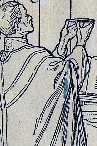 "Preparación de la consagración", Wilhelm Pichler, ilustración, 1920