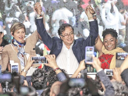Celebración por la victoria de Gustavo Petro en las elecciones del pasado 19 de junio de 2022