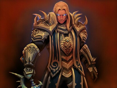 Anduin Wrynn, humano e rei da Aliança. Anduin chama atenção para um perigo latente nessa destruição: a perpetuação de dor e sofrimento que tal ruptura traz, potencialmente sem oferecer, de fato, a justiça que Sylvanas almeja