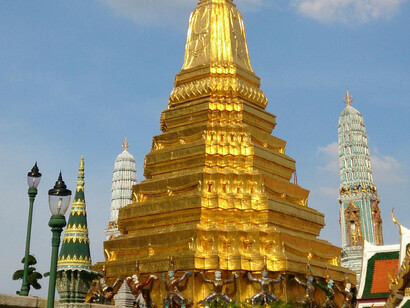 No templo Wat Phra Kaew contém o Buda de Esmeralda, o templo mais sagrado da Tailândia, em Bangkok 