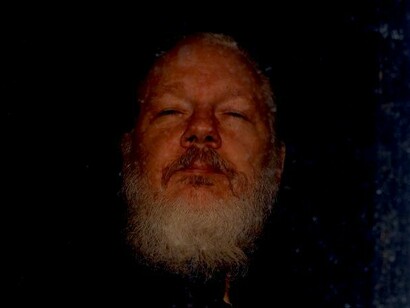 Assange el pasado 11 de abril al ser detenido