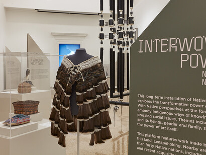 Various artists, Interwoven power. Native knowledge, native art, exhibition view. Courtesy of Montclair Art Museum