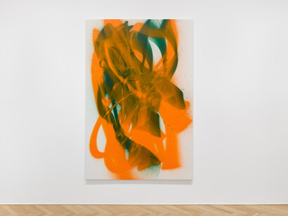 Katharina Grosse, High noon lumen, exhibition view. Courtesy of Galerie Max Hetzler