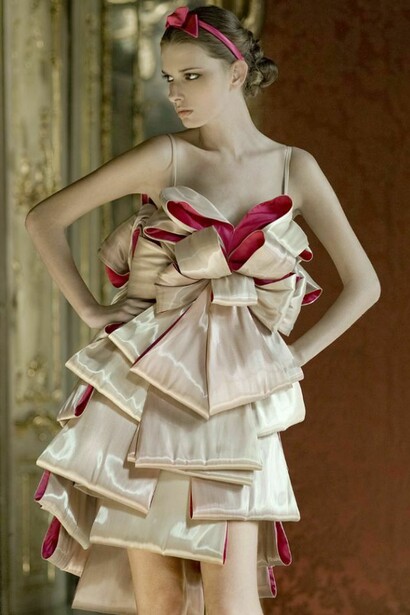 Model: Marilia, Urban. Dress: Frankie Morello. Headpiece: Marzi Firenze. Hair: Antonio Manna for Toni & Guy. Makeup: Jennifer Bradburn, Face to Face Agency. Stylist: Mirielle Comstock. Location: Palazzo Litta. Photo by Robyn Lea under license from the Ministero per i Beni e le Attività Culturali - Direzione Regionale Beni Culturali e Paesaggistici della Lombardia (Italy)