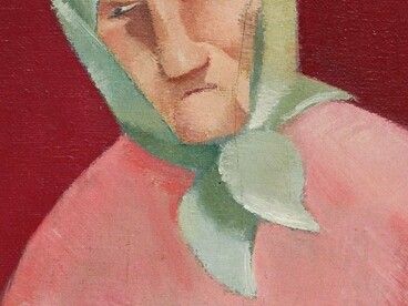 Jēkabs Kazaks, detalle de "Tres ancianas", 1916