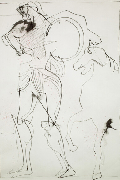 Romare Bearden, Untitled from the Iliad series (NBE 180-14) (detail), 1946. Courtesy of DC Moore Gallery 