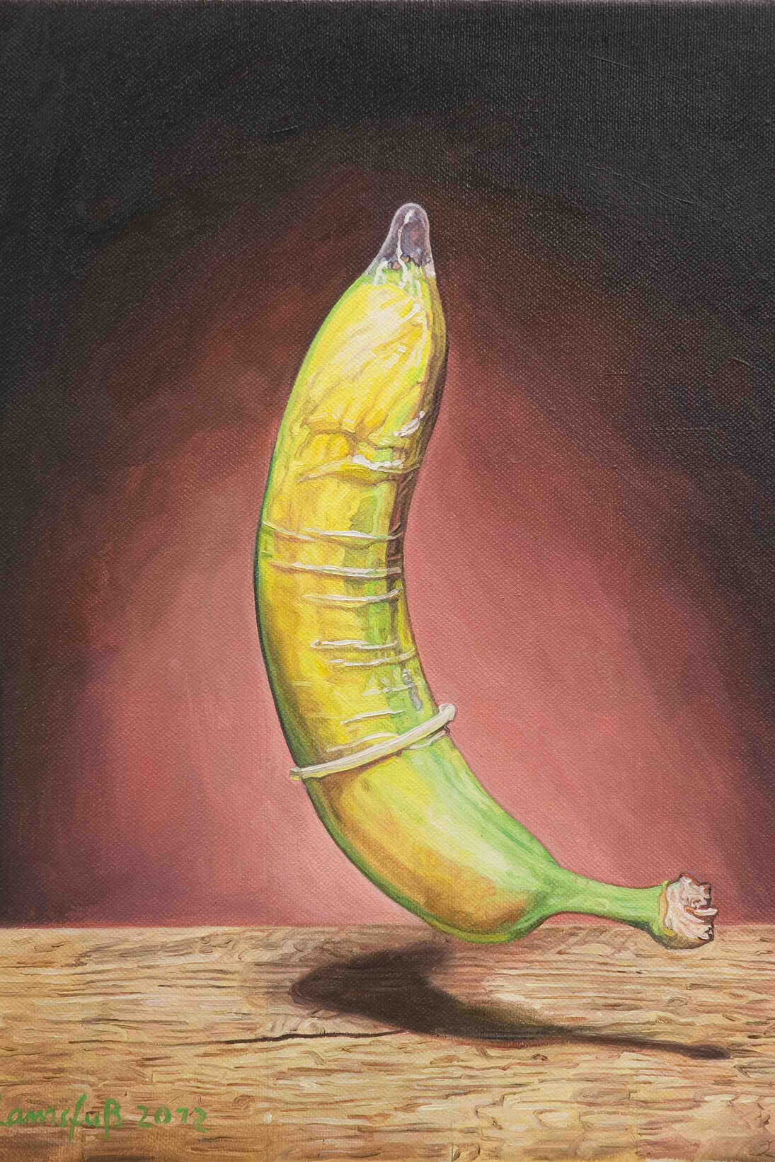 Ulrich Lamsfuss, Anthony Bradshaw, 2012, Banana (gty. Im. 105065566), huile sur toile, 35 x 26 cm, Courtesy Galerie Daniel Templon, Paris