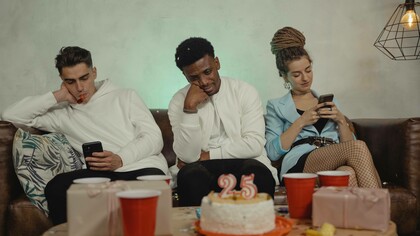 A group of friends not feeling the party vibes of new year's eve