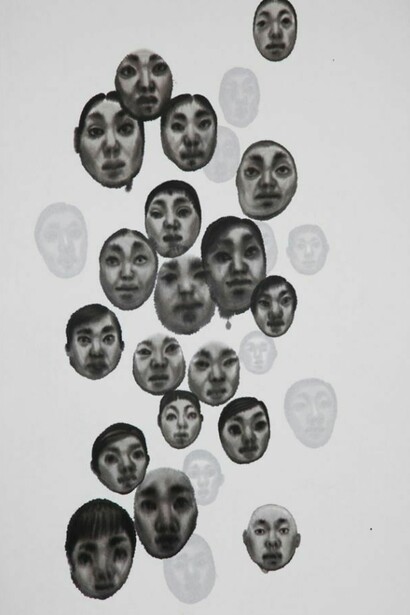 Carl Randall, Japanese Ink Diptych, 2009, Japanese Ink on Japanese paper,: 2 panels - 186 cm x 133cm each (only right panel), © Carl Randall