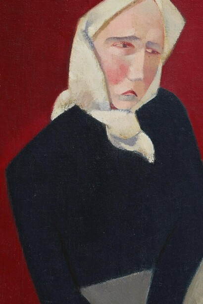 Jēkabs Kazaks, detalle de "Tres ancianas", 1916