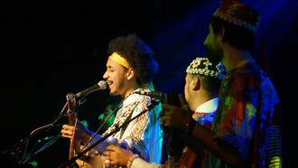 Samir LanGus performing at Barbès/Electric Cowbell Records showcase during APAP 2016 in New York City. Photo: Catalina María Johnson