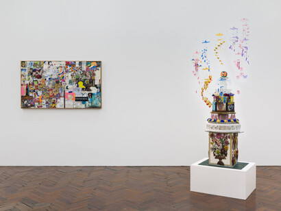 Nicolás Requena, Vida Espinosa, vista de exhibición. Cortesía de la Galería Moria