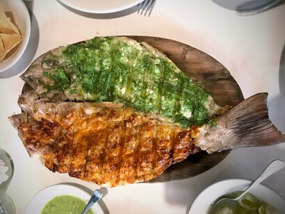 Pescado a la talla, one of Contramar's most famous dishes