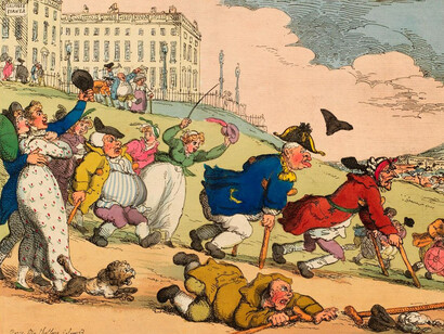 Thomas Rowlandson, Bath Races, 20 November 1810, Royal Collection Trust/© Her Majesty Queen Elizabeth II 2014