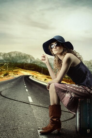 Mulher viajando