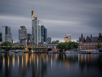 Vista de la ciudad de Fráncfort, Alemania