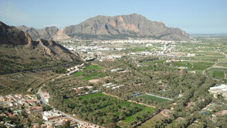 Vista aérea del Palmeral de Orihuela, Alicante, España